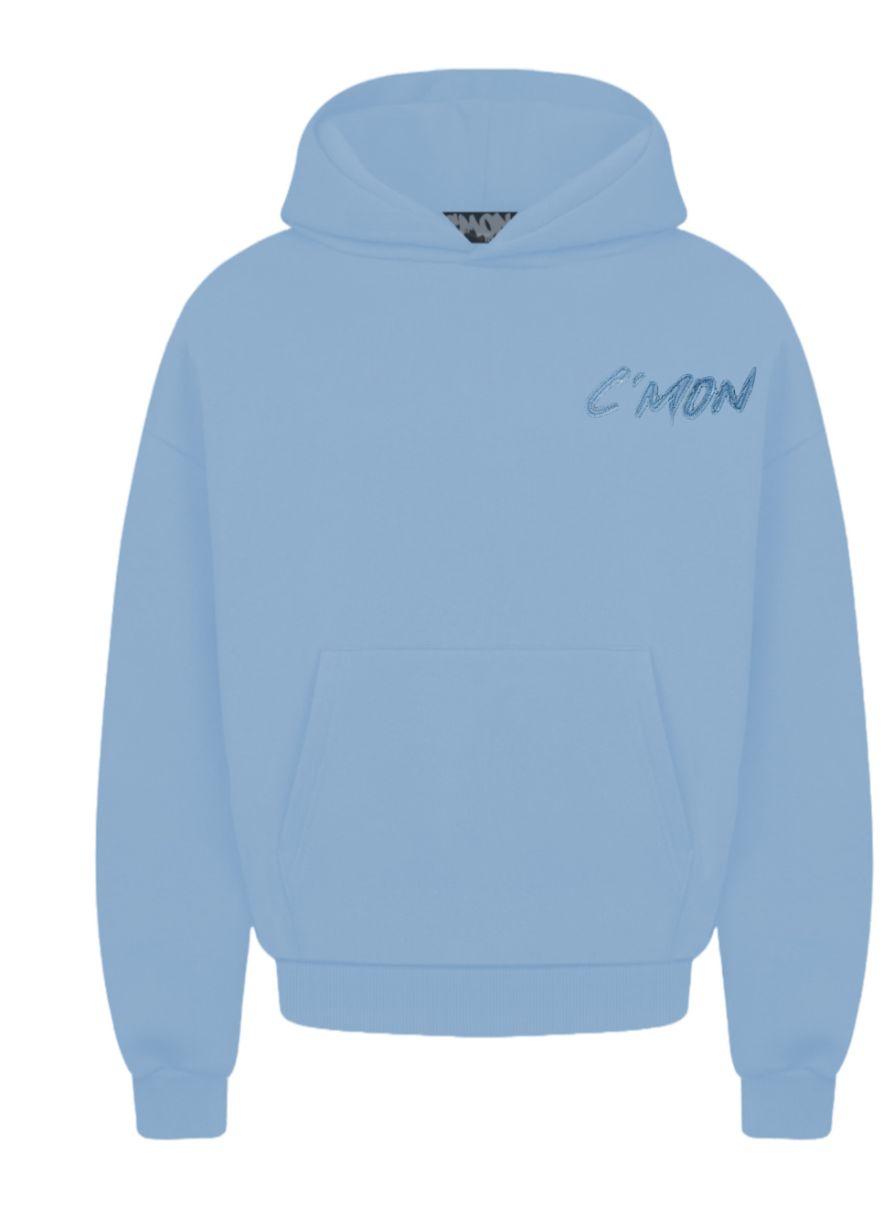 HOODIE BASIC DISTRESSED BABYBLUE