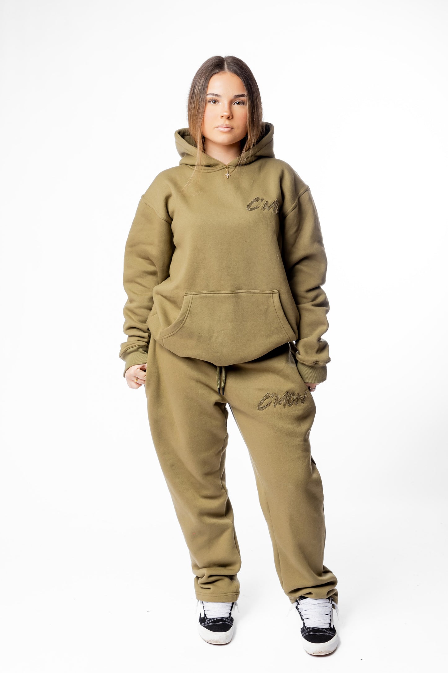 BASIC DISTRESSED TRACKSUIT OLIVEGREEN