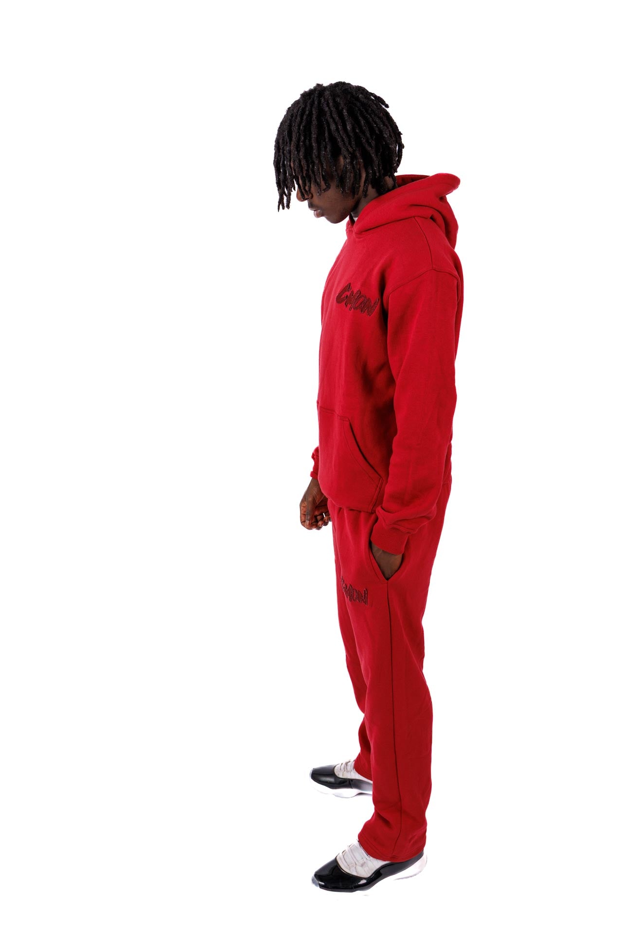 BASIC DISTRESSED TRACKSUIT RED