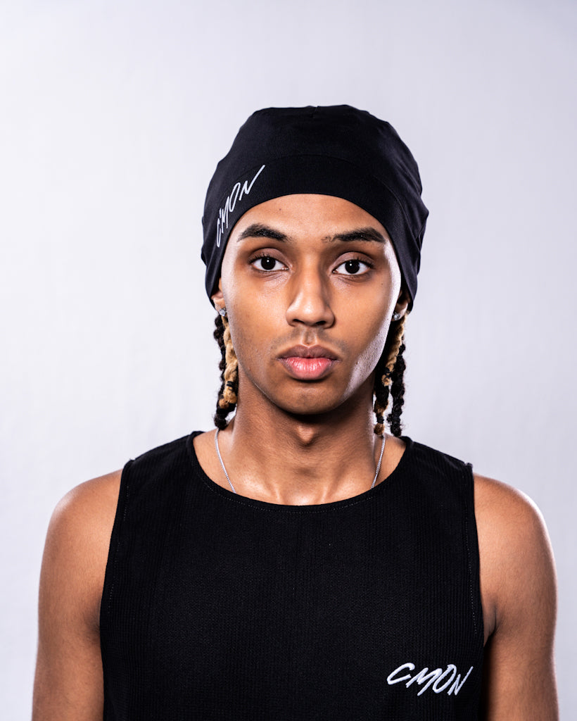 CMON SCULL CAP BLACK GREY BEANIE - C‘mon