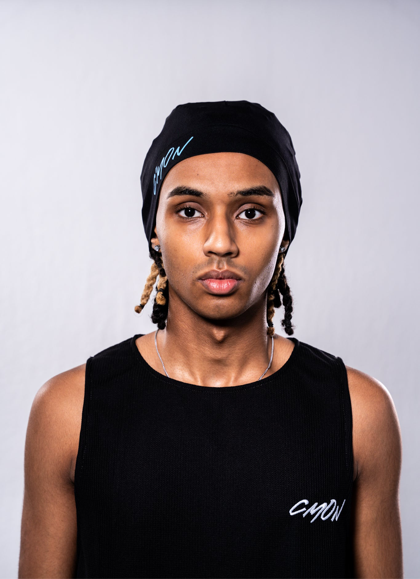 CMON SCULL CAP BLACK BABYBLUE BEANIE