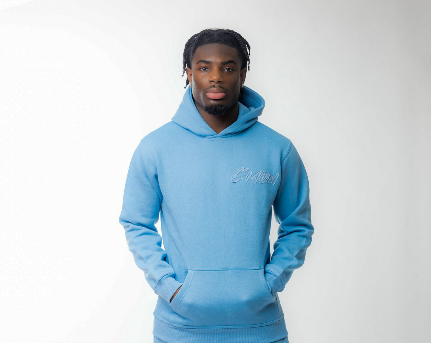 HOODIE BASIC DISTRESSED BABYBLUE