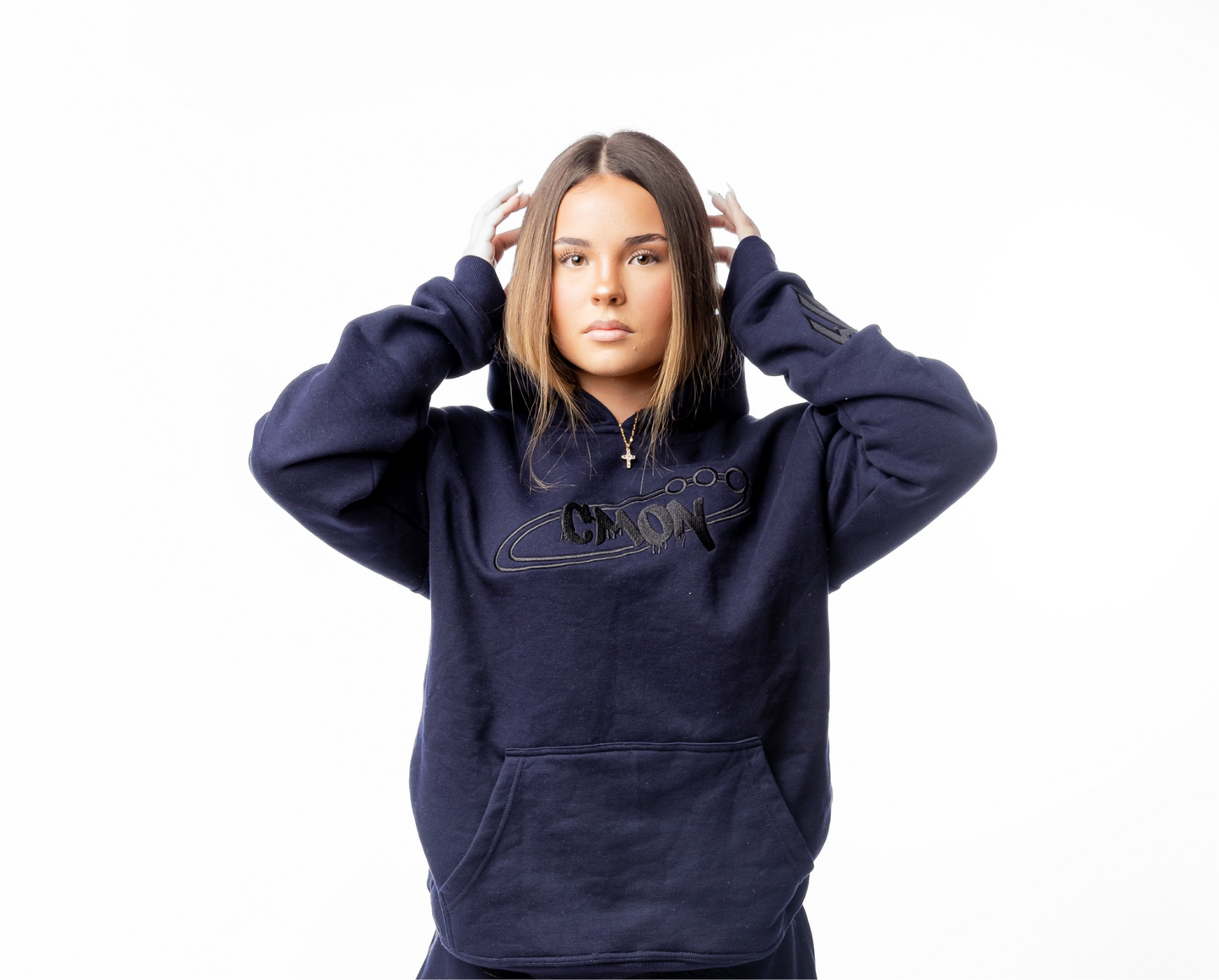 C’MON HOODIE DARKBLUE