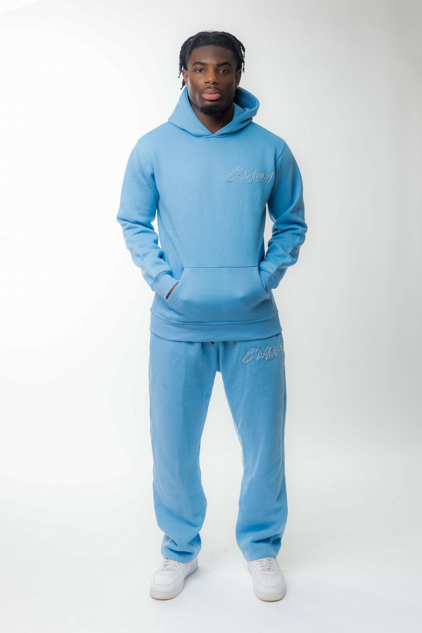BASIC DISTRESSED TRACKSUIT BABYBLUE