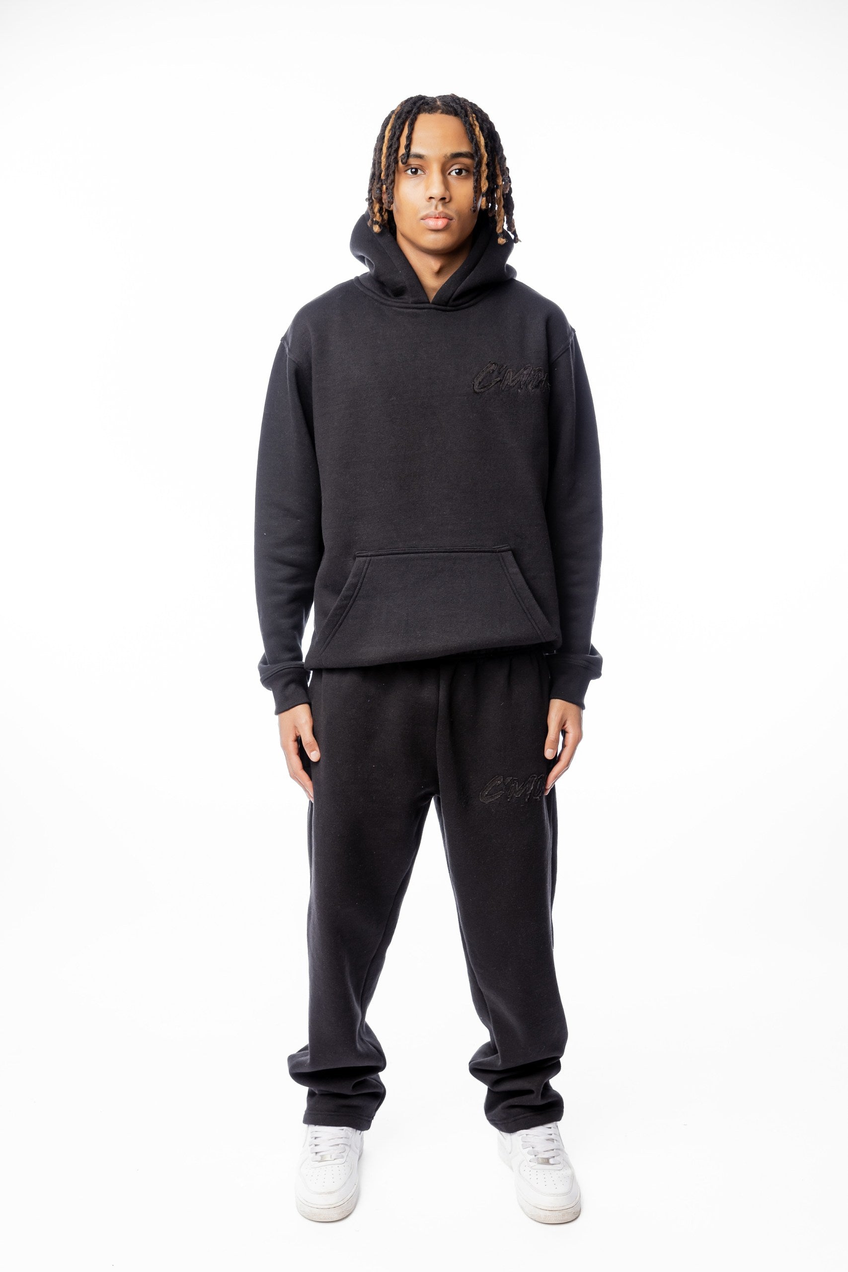 PANTS BASIC DISTRESSED BLACK - C‘mon