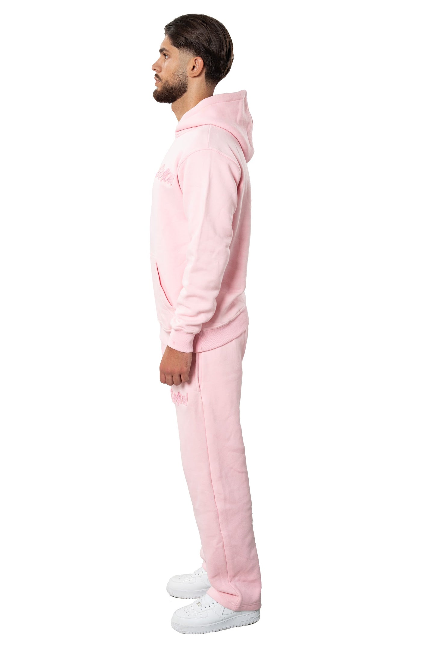 BASIC DISTRESSED TRACKSUIT PINK - C‘mon