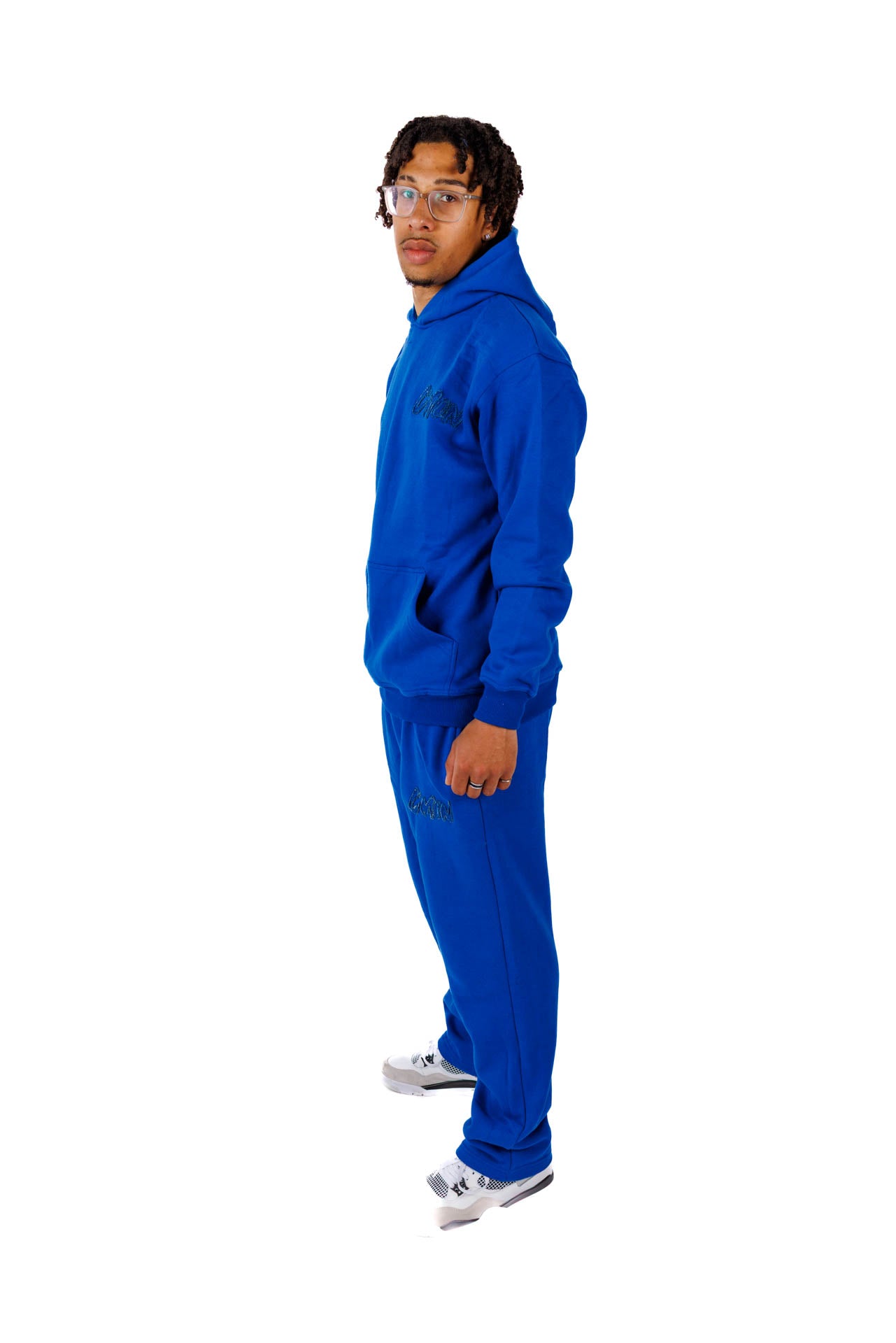 BASIC DISTRESSED TRACKSUIT ROYALBLUE - C‘mon