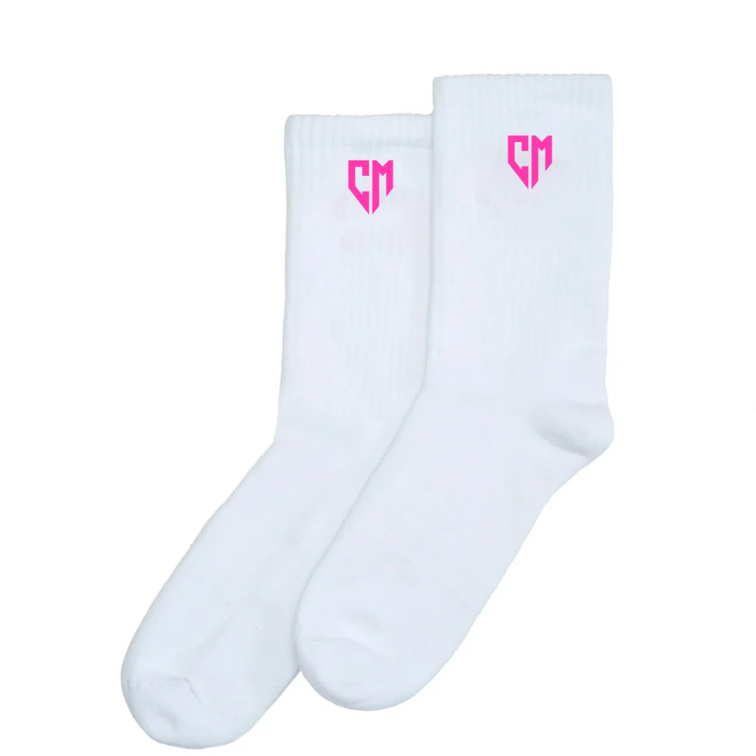 BASICS SOCKS WHITE PINK