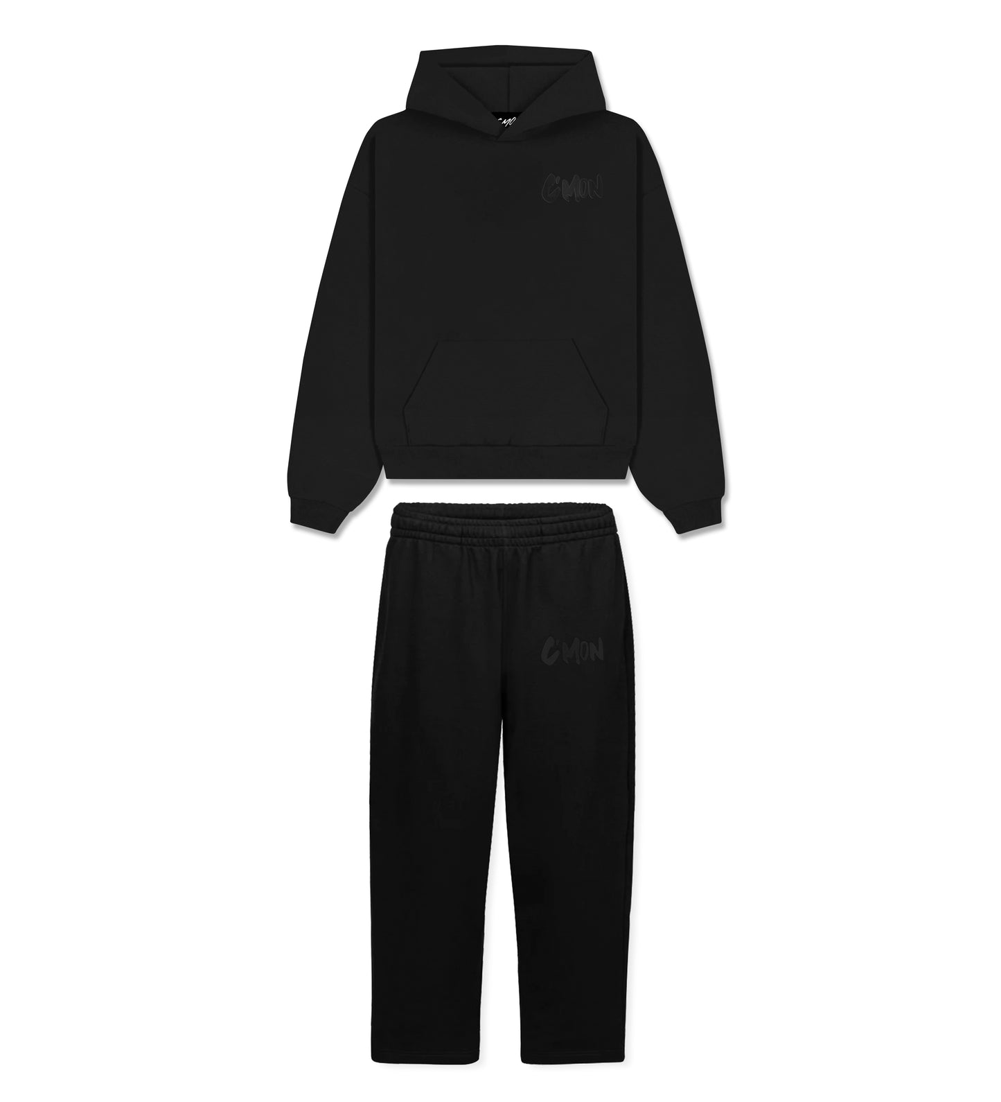 BASIC DISTRESSED TRACKSUIT BLACK - C‘mon