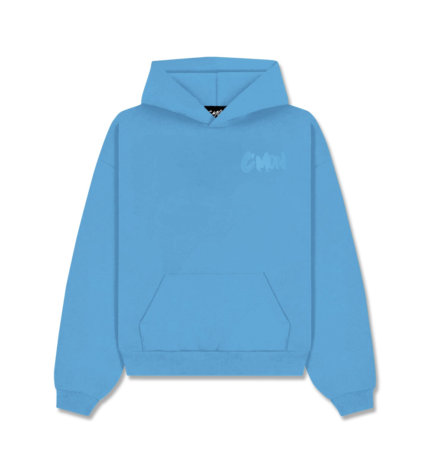 HOODIE BASIC DISTRESSED BABYBLUE - C‘mon