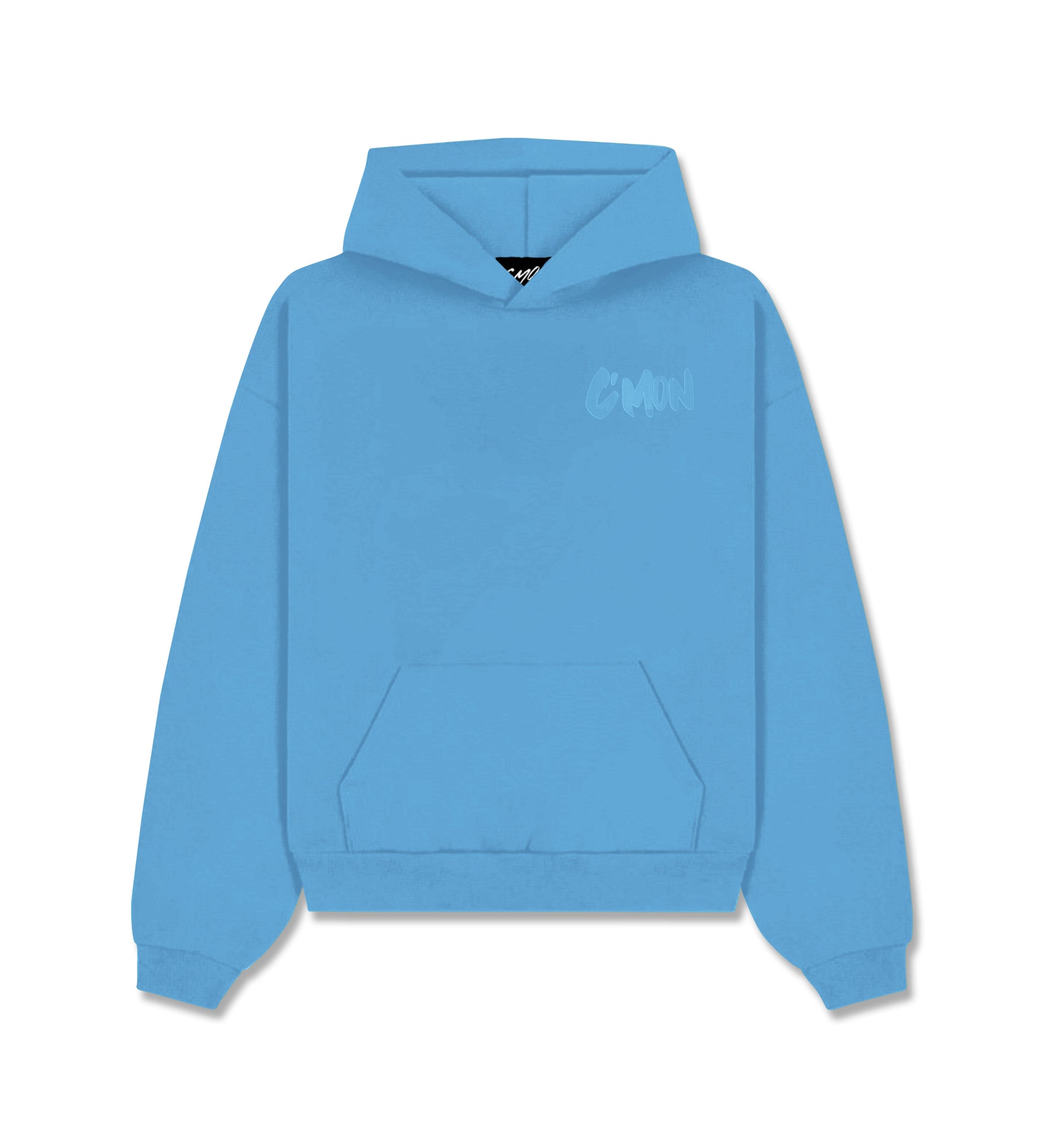 HOODIE BASIC DISTRESSED BABYBLUE - C‘mon