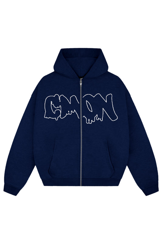 C‘MON ZIP HOODIE DARKBLUE - C‘mon