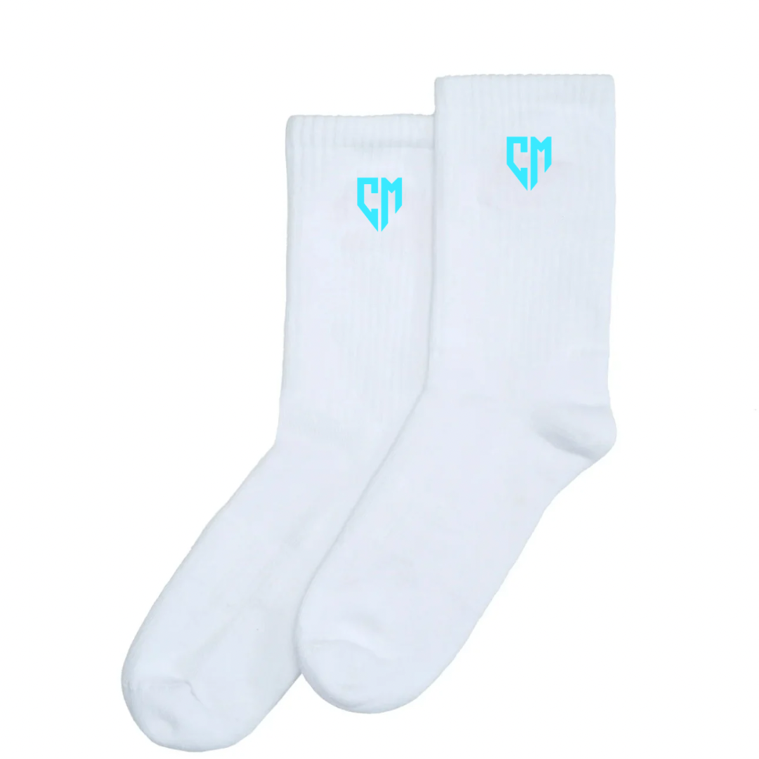 BASICS SOCKS WHITE BABYBLUE
