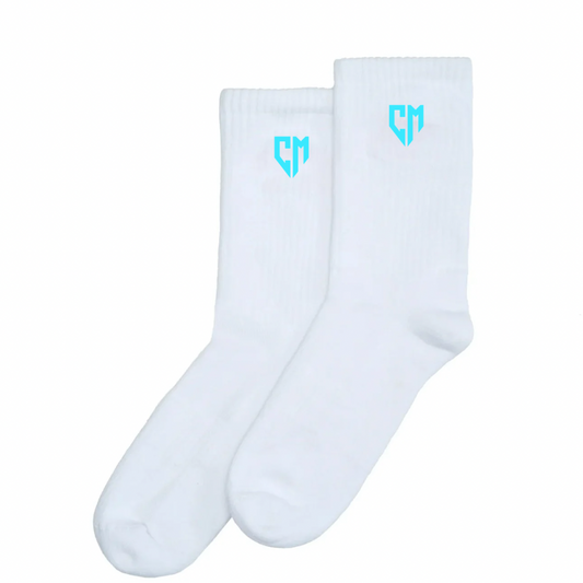 BASICS SOCKS WHITE BABYBLUE