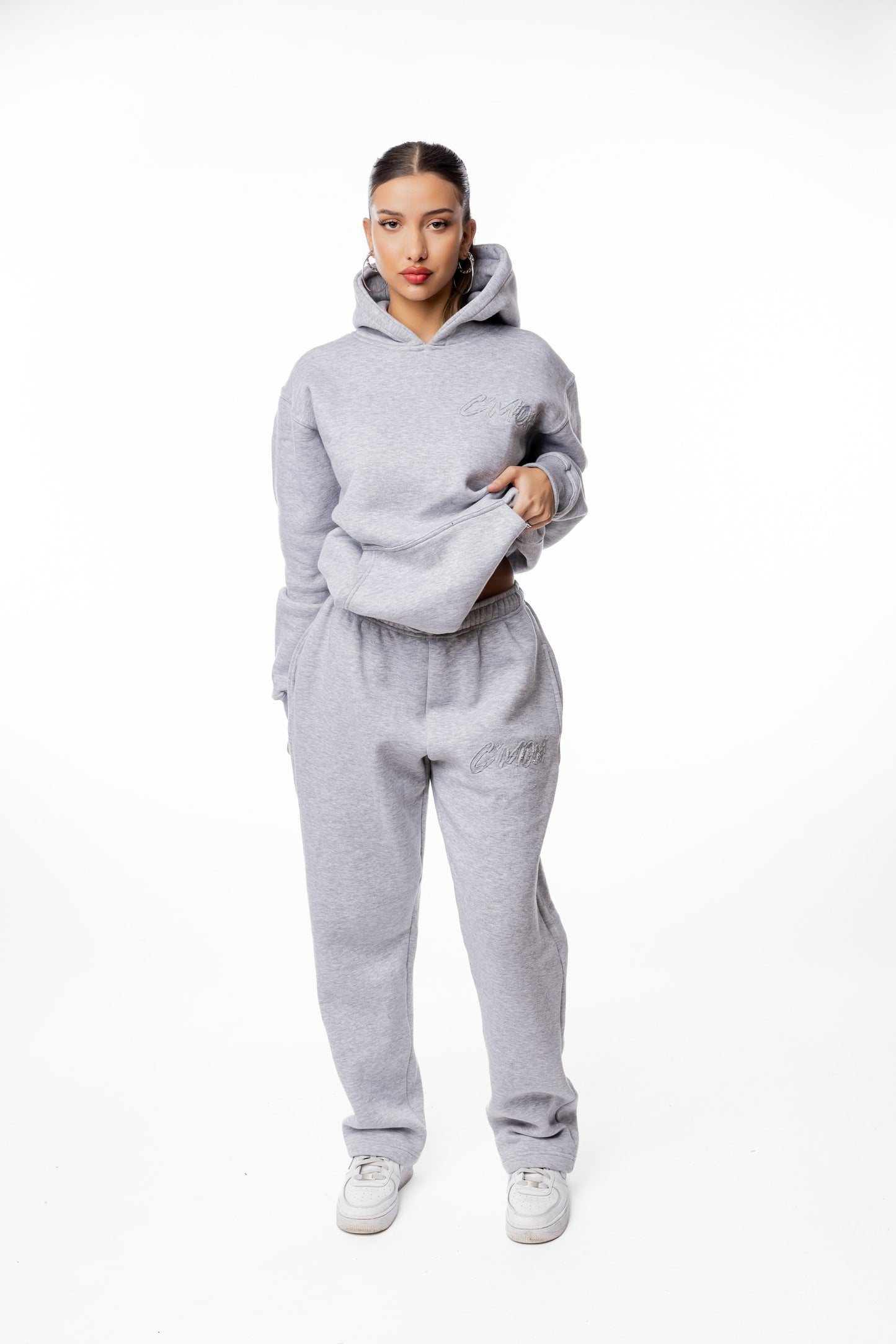 BASIC DISTRESSED TRACKSUIT GREY