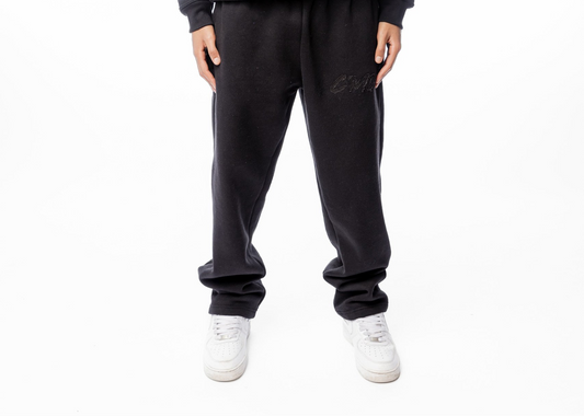 PANTS BASIC DISTRESSED BLACK