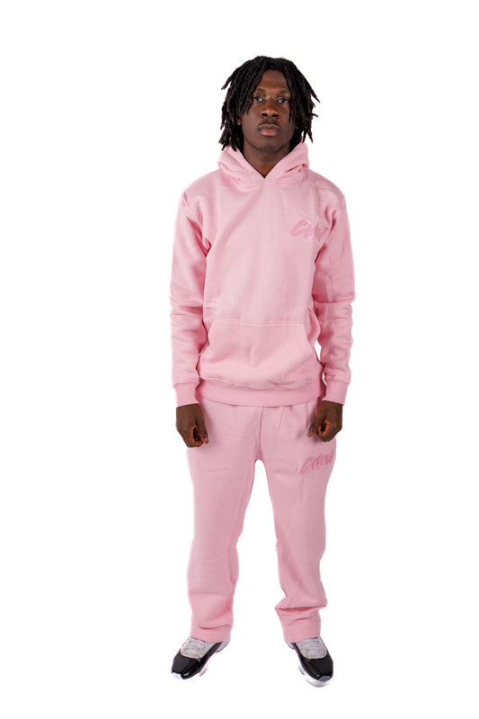 BASIC DISTRESSED TRACKSUIT PINK