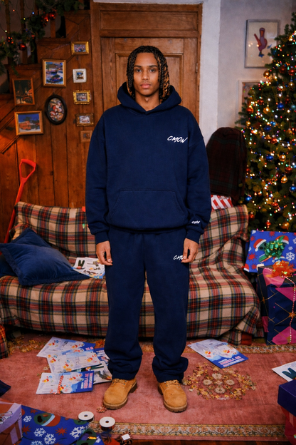 NAVY BASIC HOODIE - C‘mon