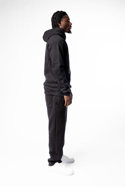 BASIC DISTRESSED TRACKSUIT BLACK - C‘mon