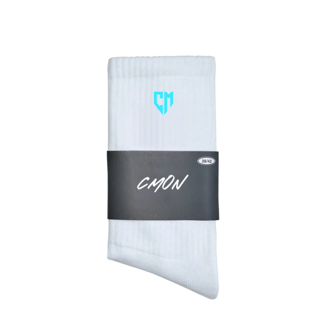 BASICS SOCKS WHITE BABYBLUE