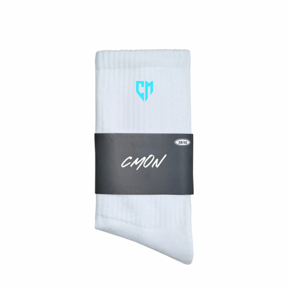BASICS SOCKS WHITE BABYBLUE - C‘mon