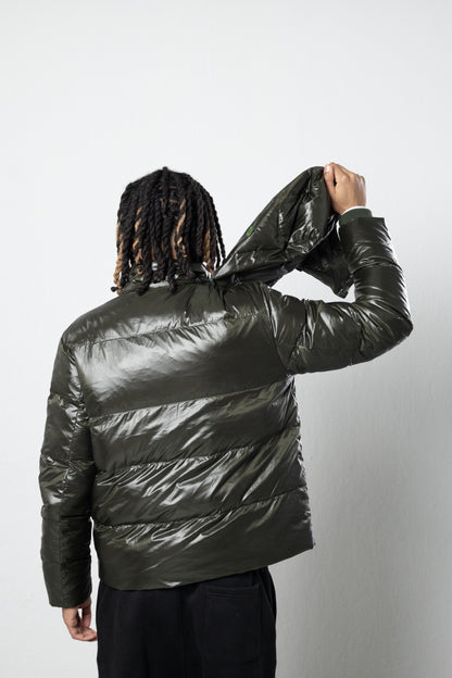 OLIVE GREEN CORE PUFFER JACKET