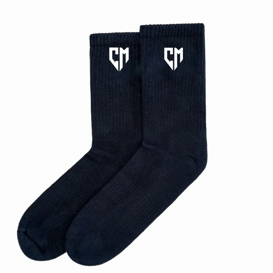 BASICS SOCKS BLACK WHITE