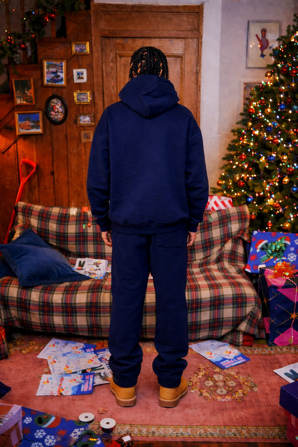 NAVY BASIC HOODIE - C‘mon