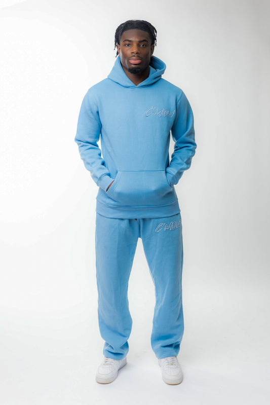 BASIC DISTRESSED TRACKSUIT BABYBLUE