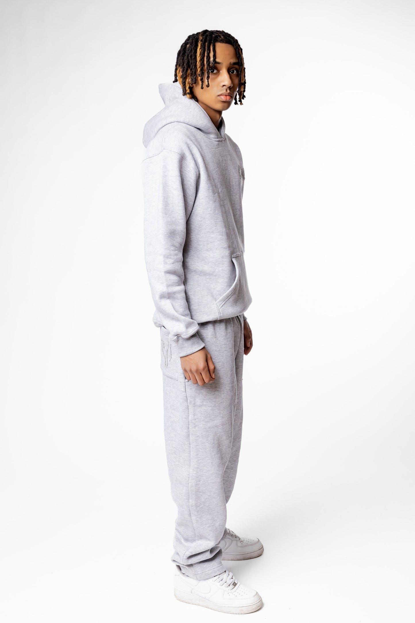 BASIC DISTRESSED TRACKSUIT GREY