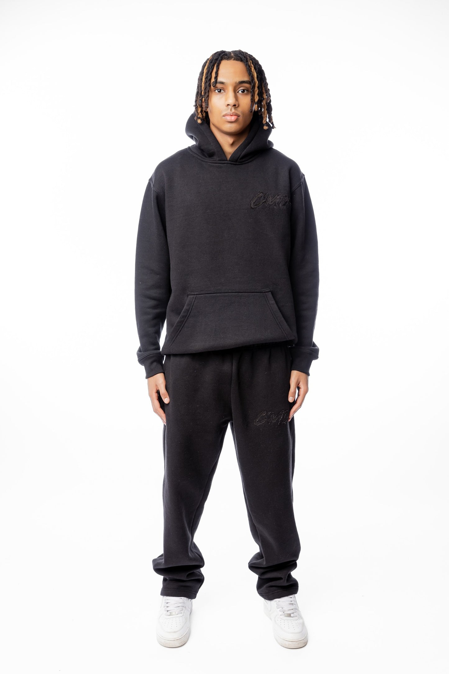 PANTS BASIC DISTRESSED BLACK