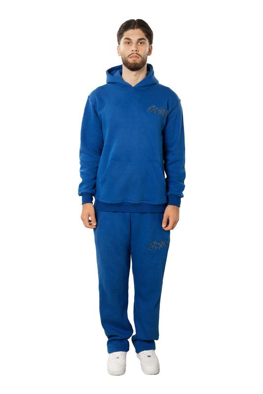 BASIC DISTRESSED TRACKSUIT ROYALBLUE - C‘mon