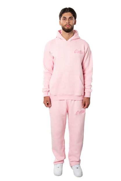 BASIC DISTRESSED TRACKSUIT PINK - C‘mon