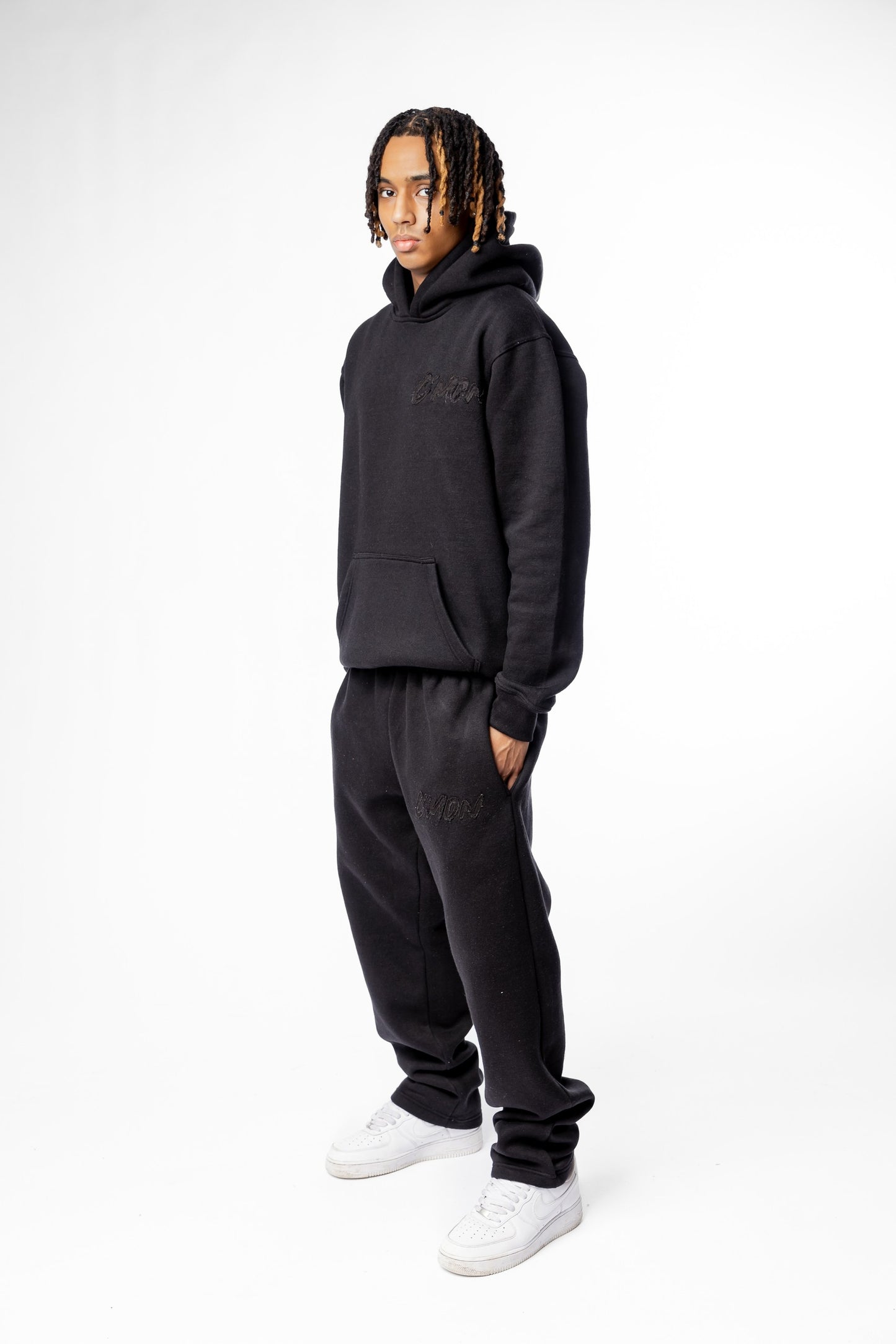 PANTS BASIC DISTRESSED BLACK