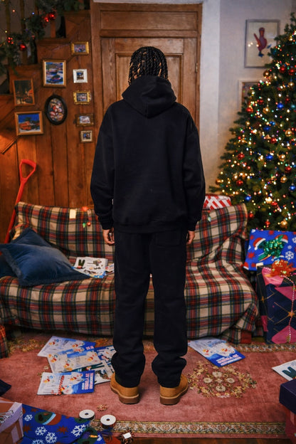 BLACK BASIC HOODIE - C‘mon