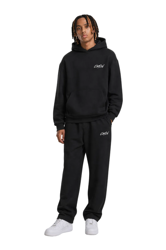 BLACK BASIC HOODIE