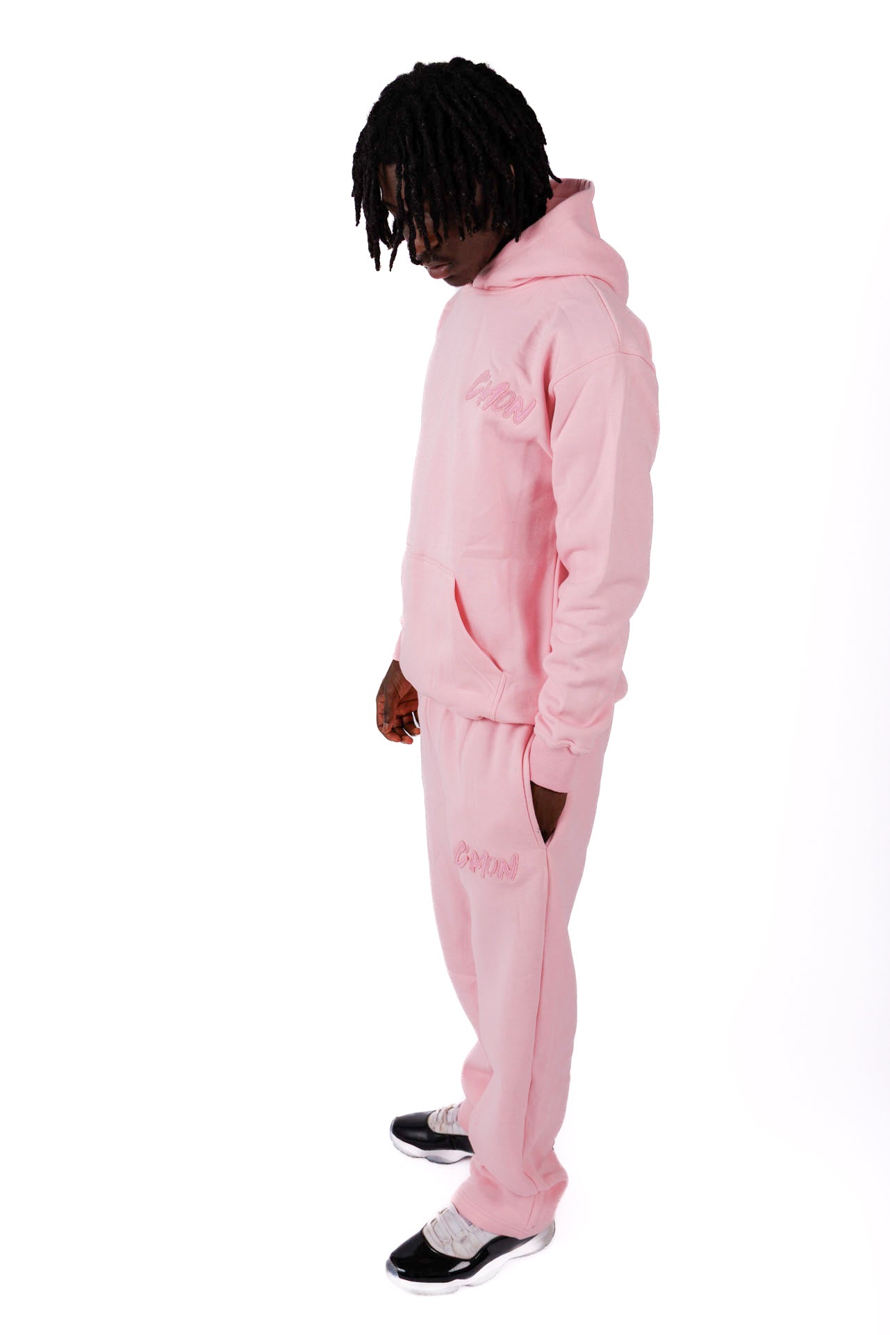 BASIC DISTRESSED TRACKSUIT PINK - C‘mon