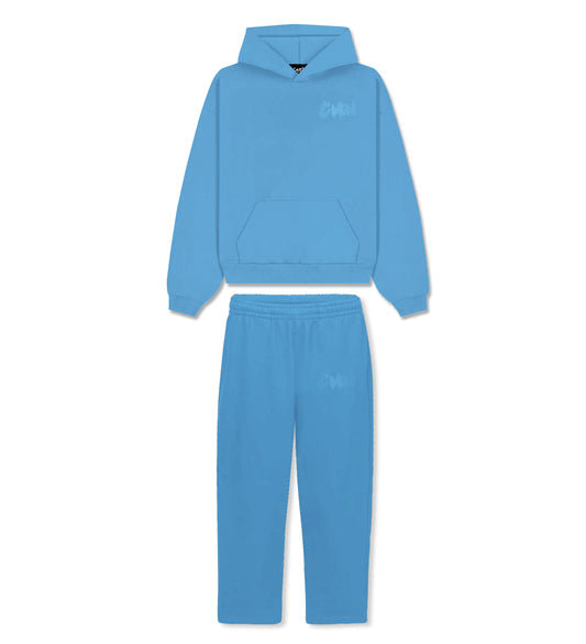 BASIC DISTRESSED TRACKSUIT BABYBLUE - C‘mon