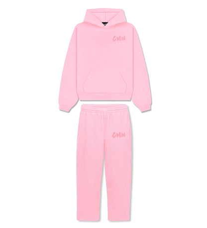 BASIC DISTRESSED TRACKSUIT PINK - C‘mon