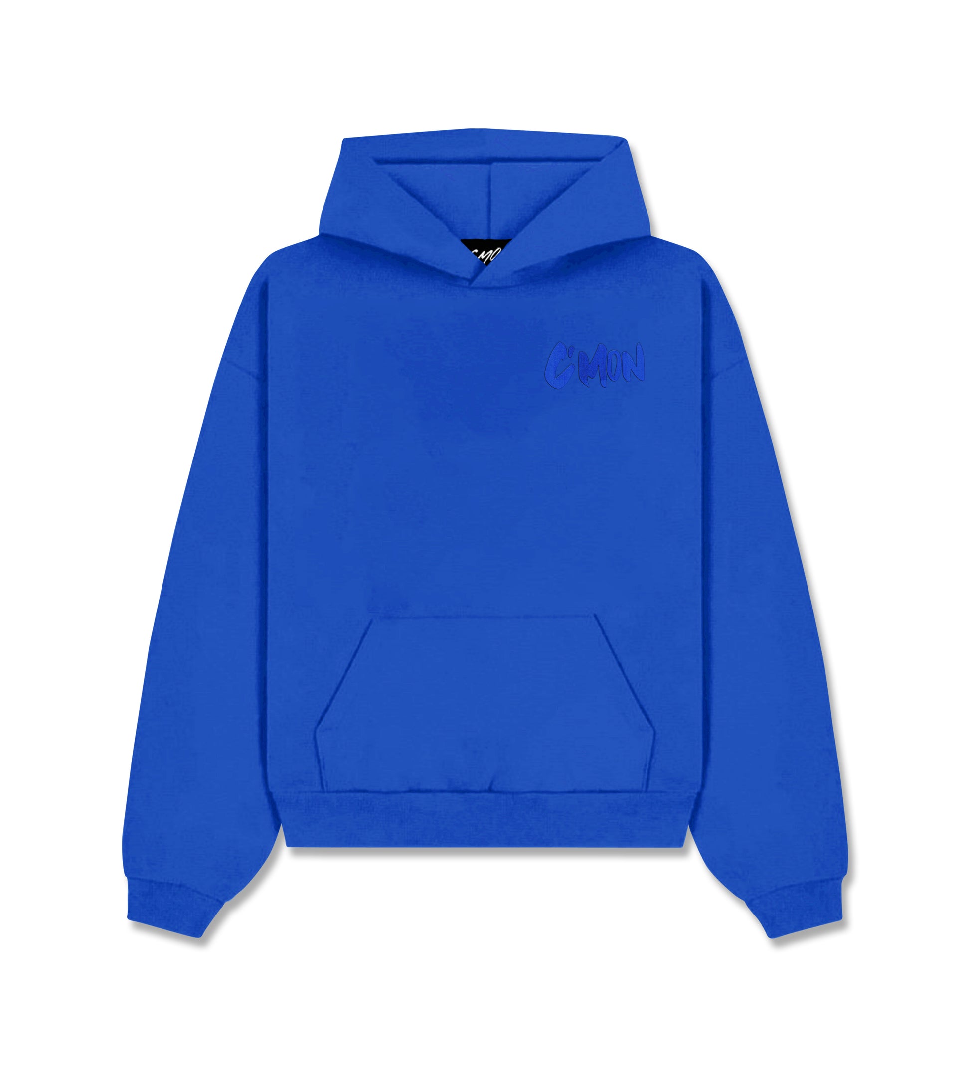 HOODIE BASIC DISTRESSED ROYALBLUE - C‘mon