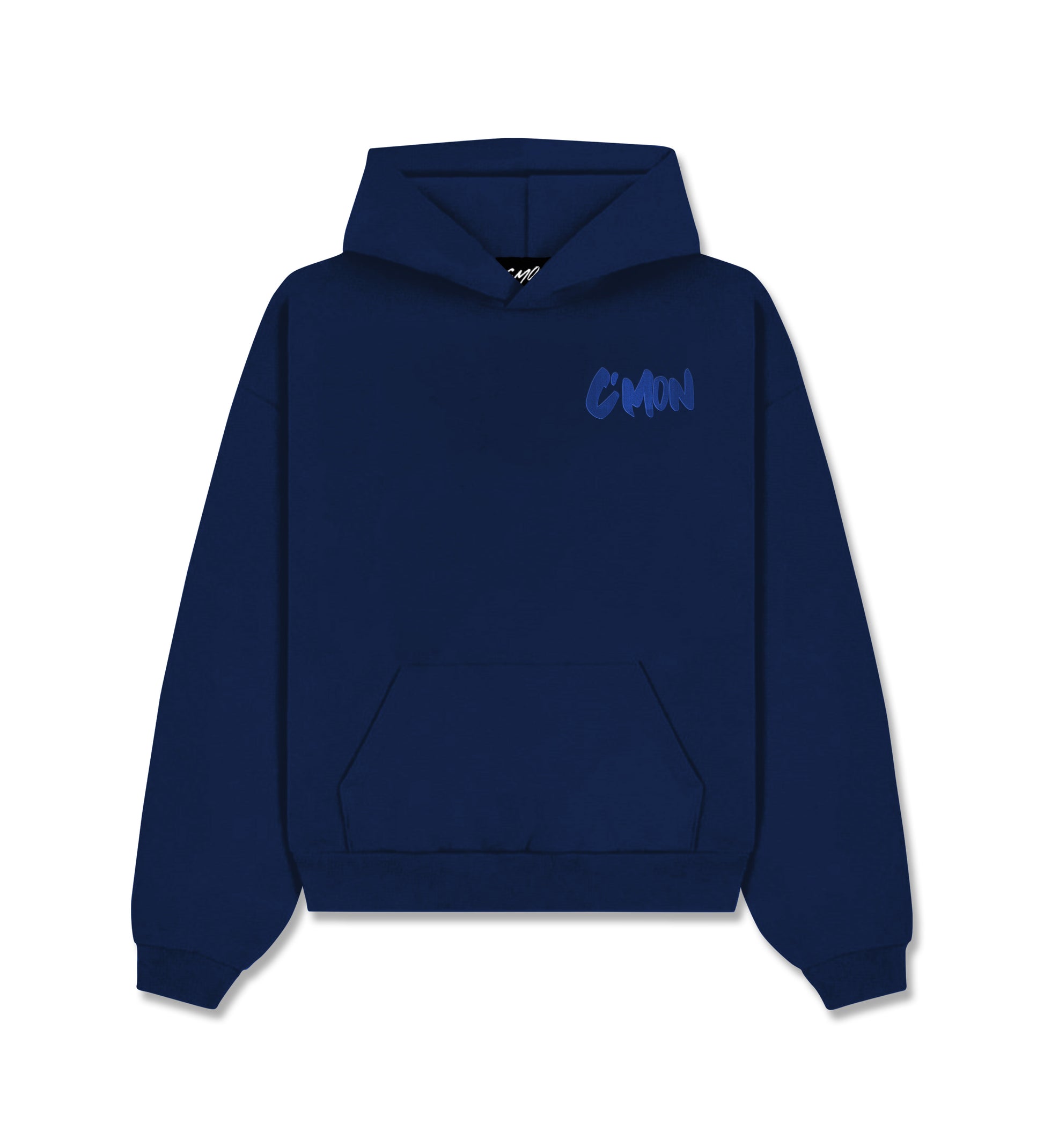HOODIE BASIC DISTRESSED DARKBLUE - C‘mon