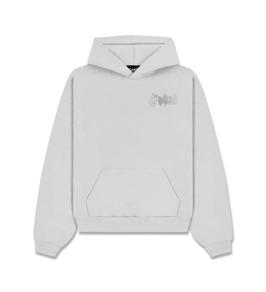 HOODIE BASIC DISTRESSED GREY - C‘mon
