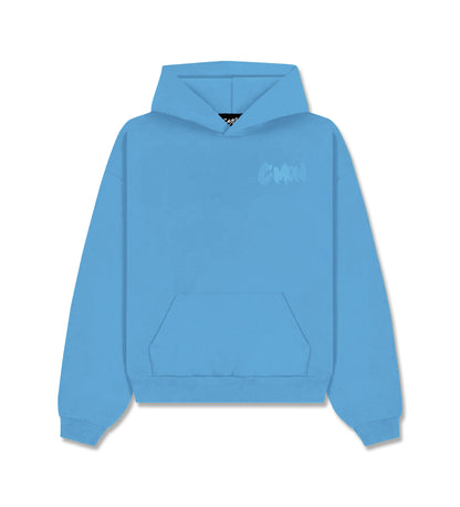HOODIE BASIC DISTRESSED BABYBLUE - C‘mon