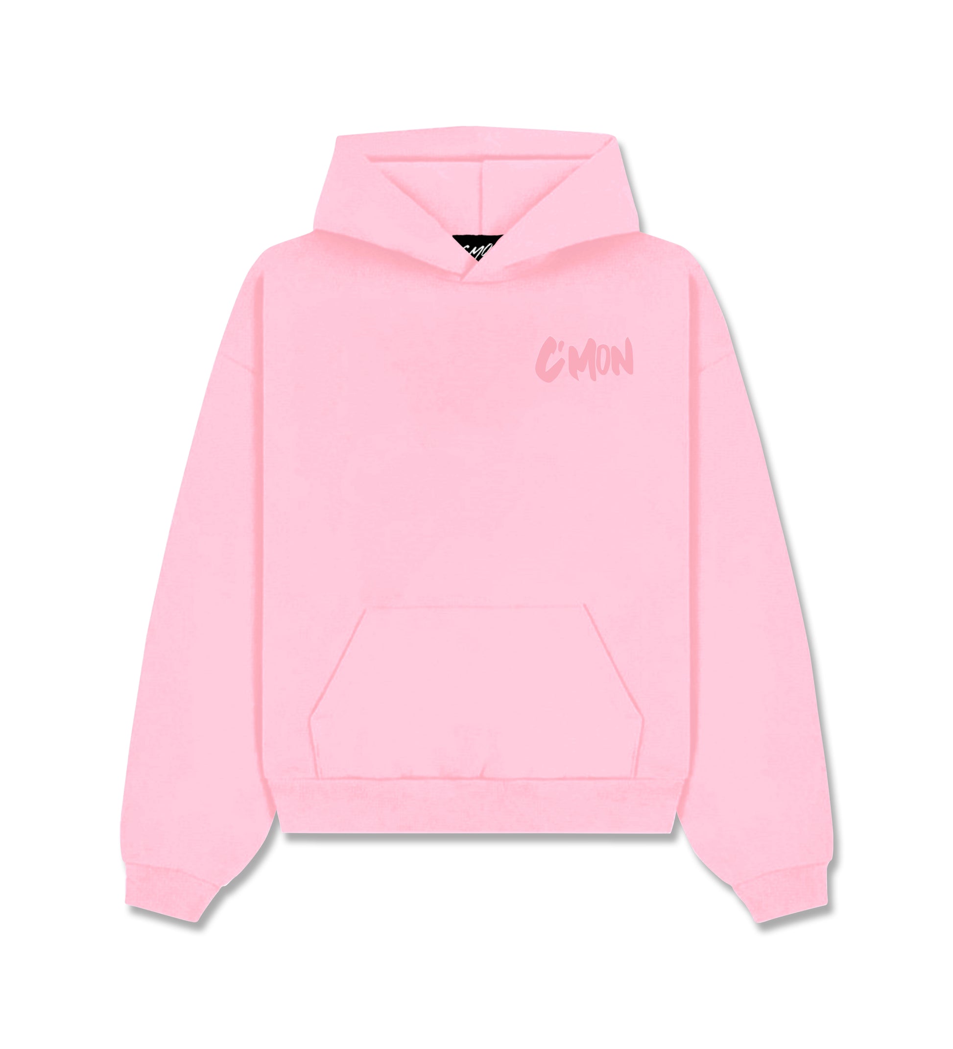 HOODIE BASIC DISTRESSED PINK - C‘mon
