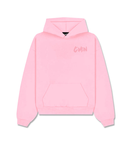 HOODIE BASIC DISTRESSED PINK - C‘mon