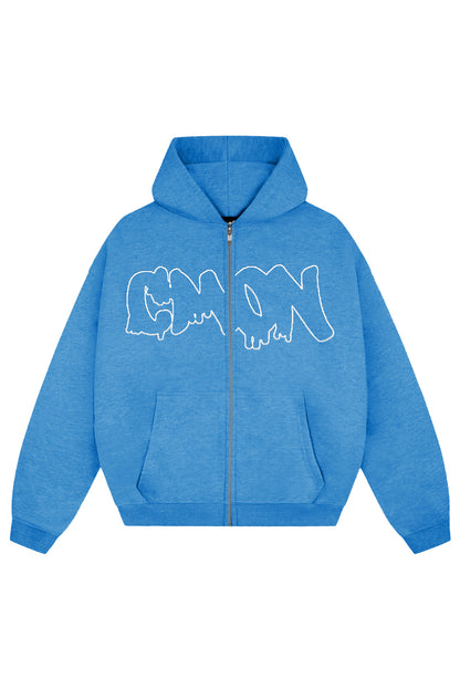 C‘MON ZIP HOODIE BABYBLUE - C‘mon